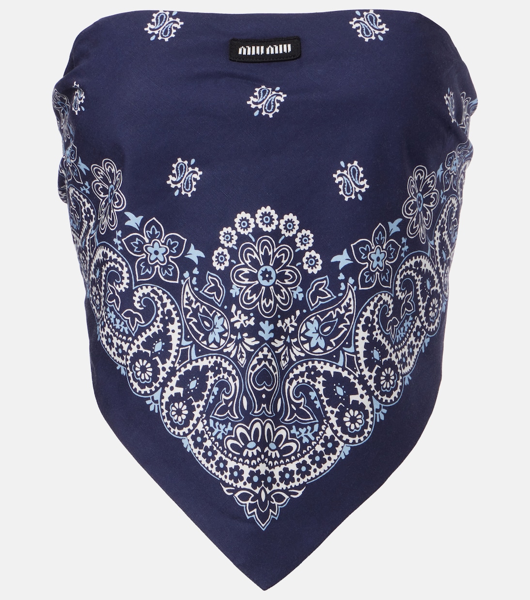 Bandana printed cotton poplin top | Miu Miu
