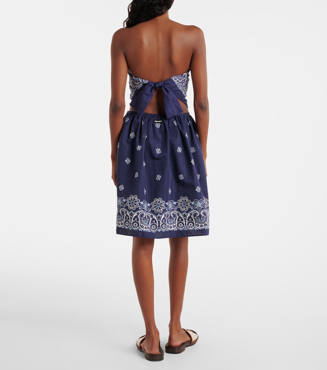 Bandana printed cotton poplin top | Miu Miu