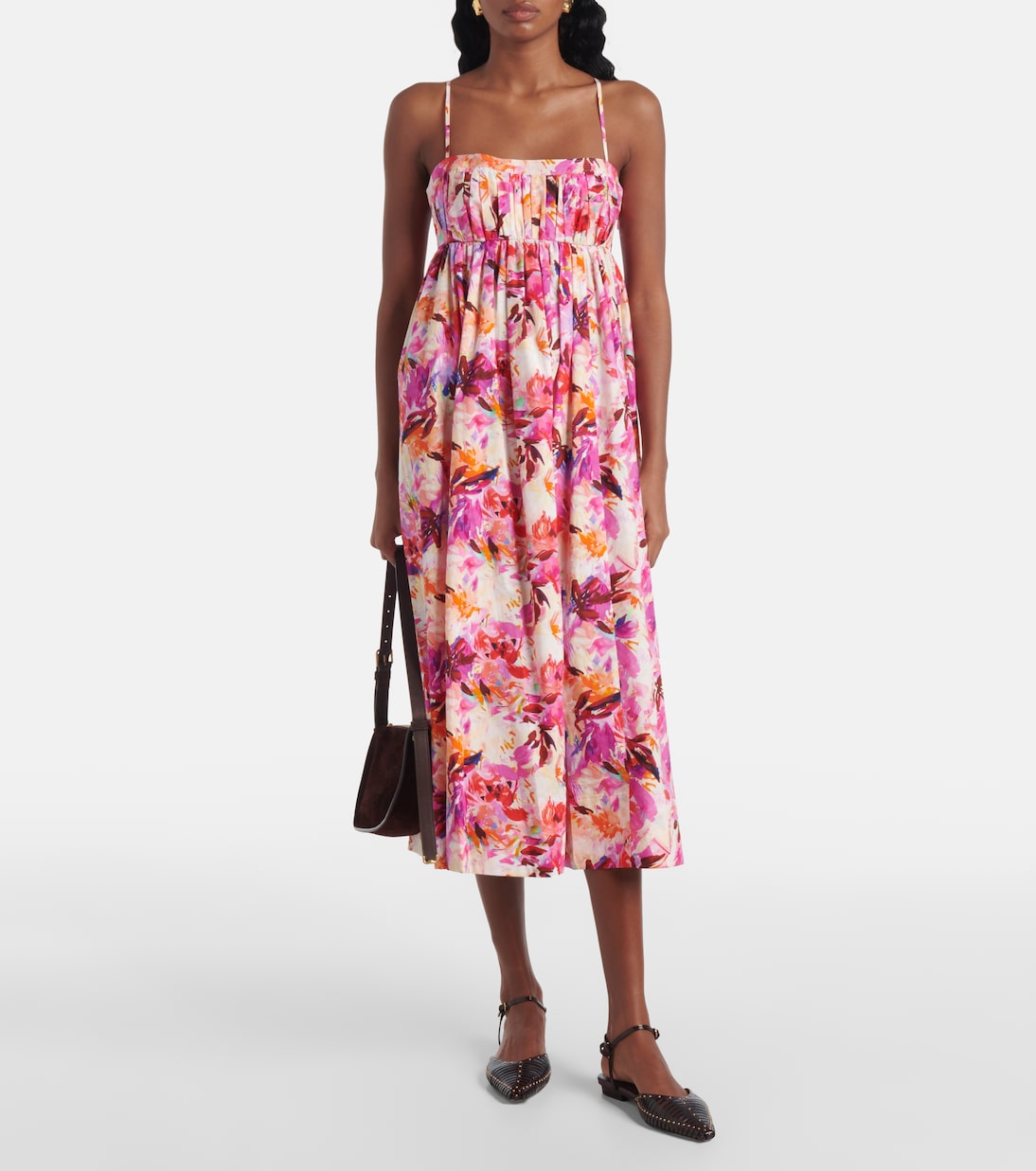 Abito lungo Lucille in cotone con stampa | Ulla Johnson