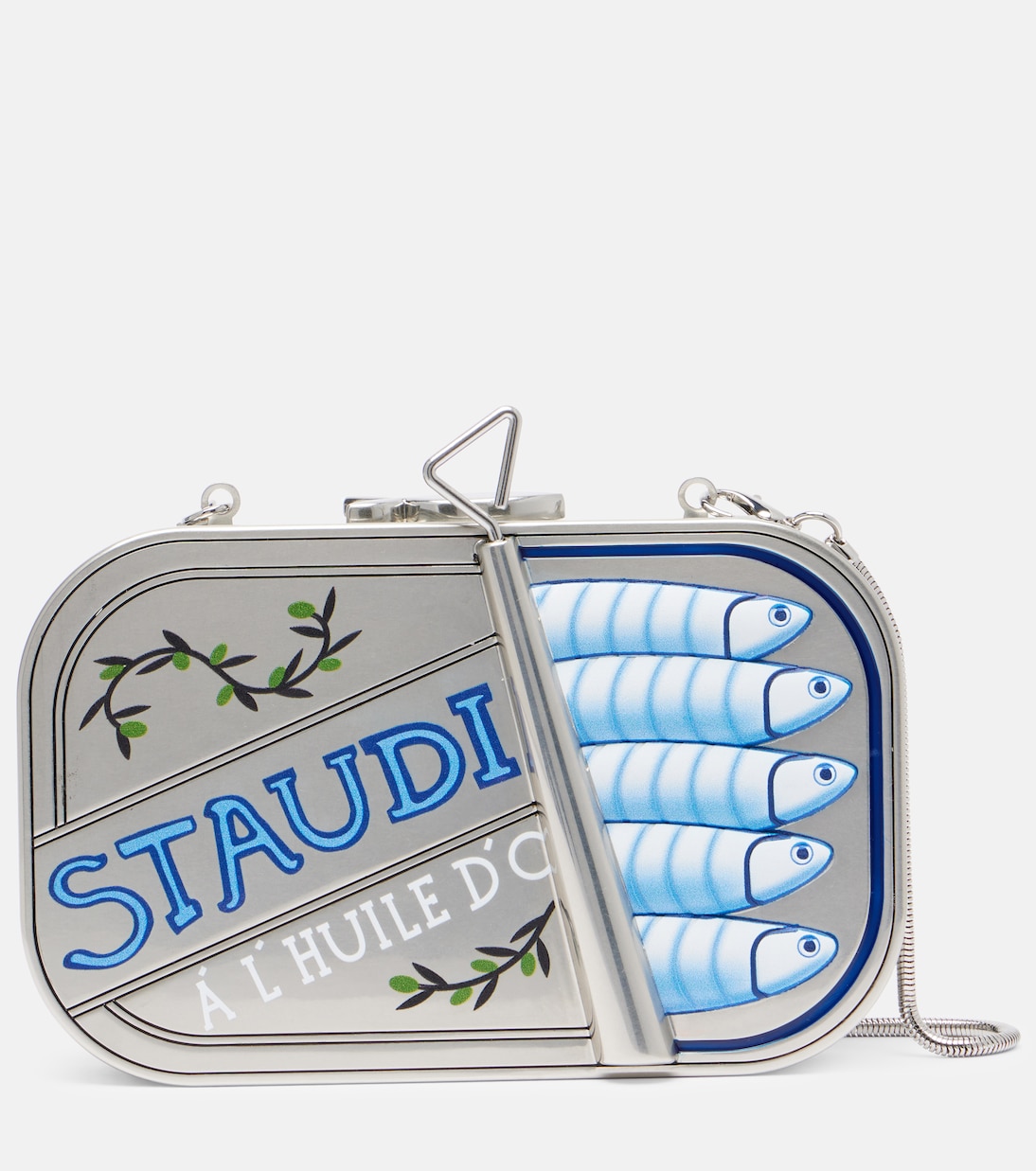 Staudines Tin metal clutch | Staud