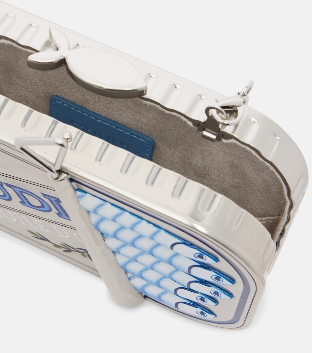 Staudines Tin metal clutch | Staud
