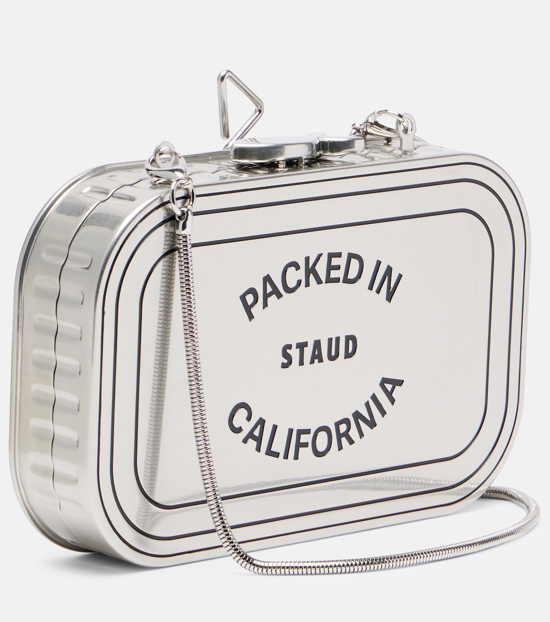 Staudines Tin metal clutch | Staud