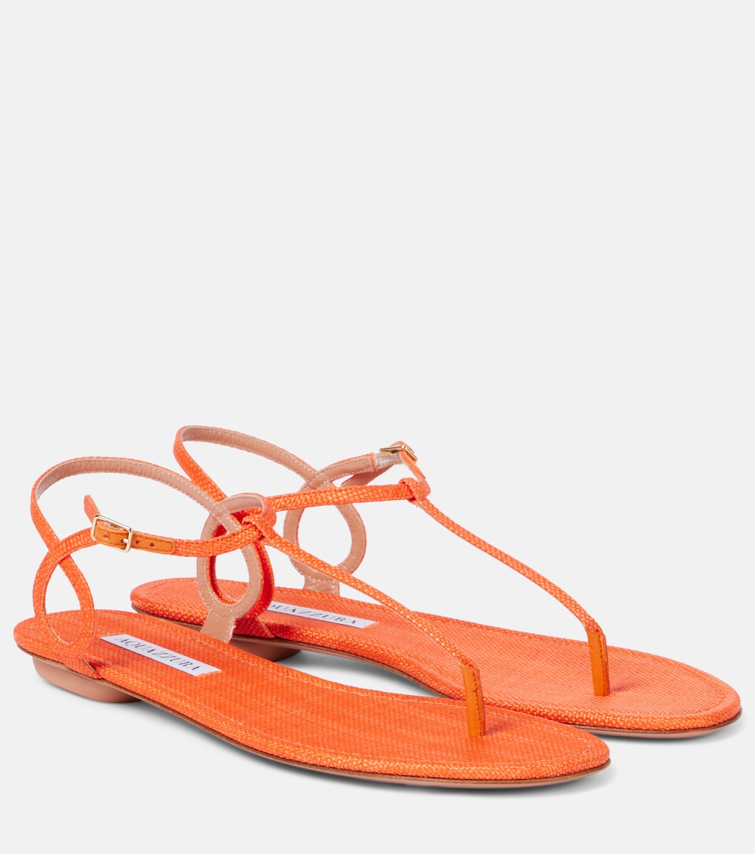Almost Bare raffia-effect sandals | Aquazzura