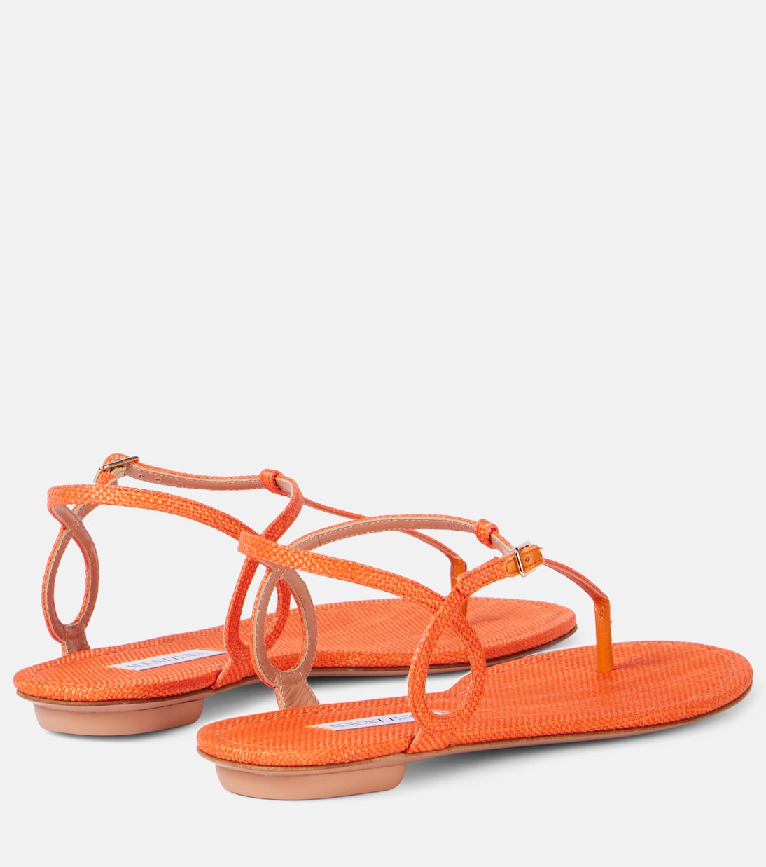 Almost Bare raffia-effect sandals | Aquazzura