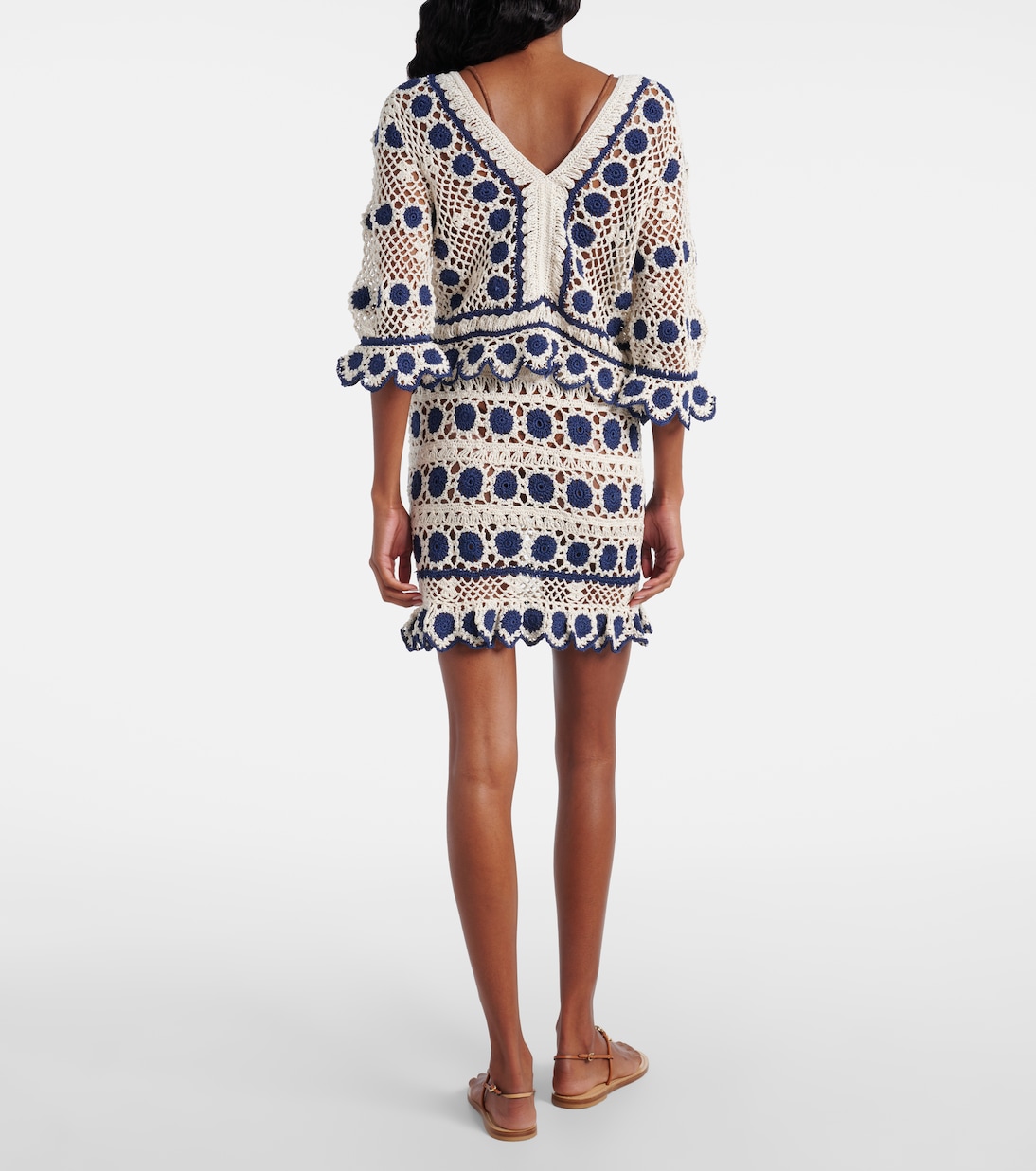 Cardigan Bouquette in crochet di cotone | Anna Kosturova