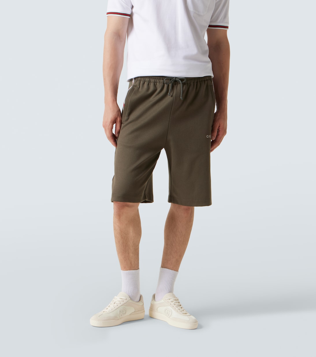 Shorts de piqué de algodón con logo | Gucci