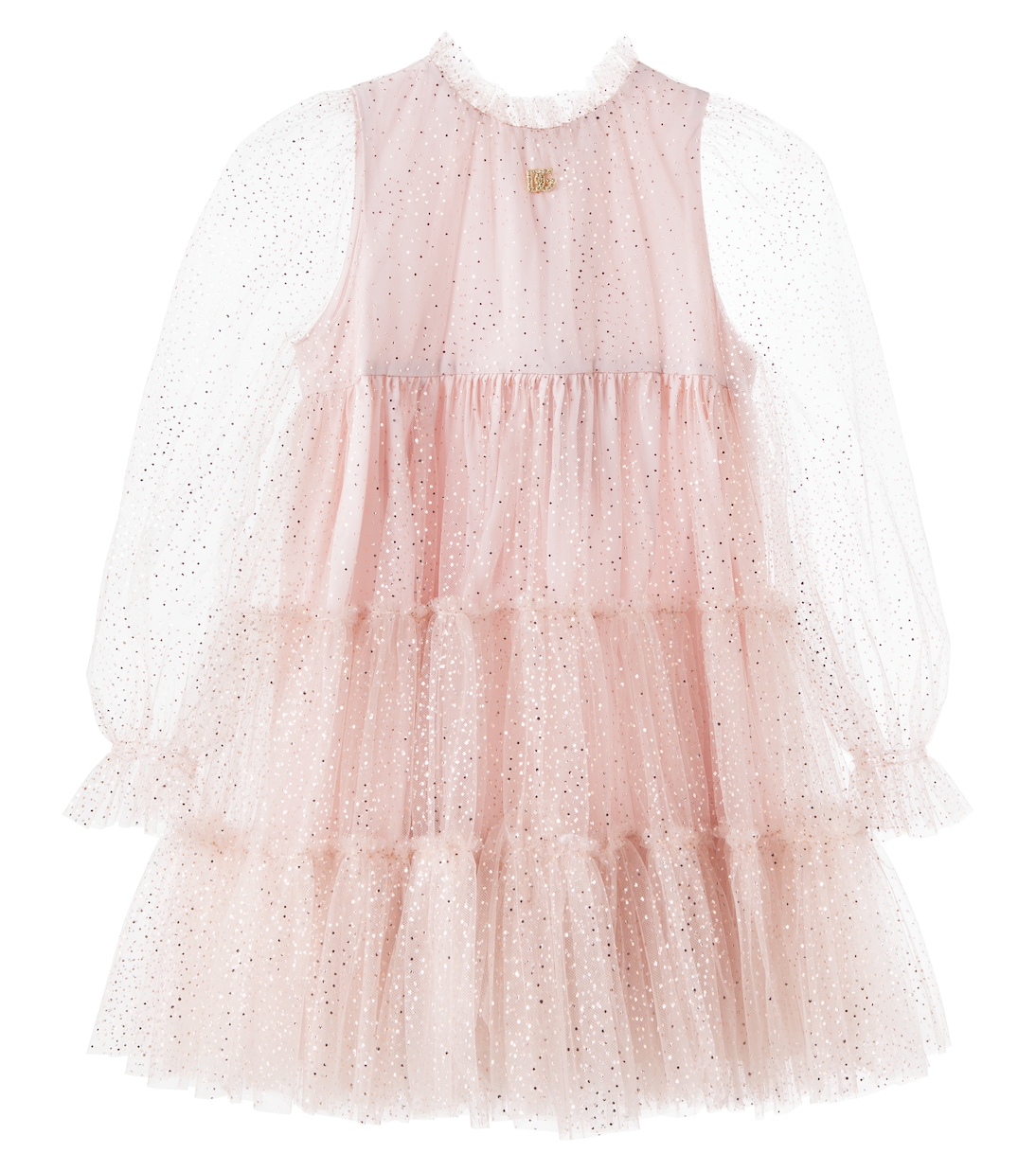 Embellished tiered tulle dress | Dolce&Gabbana Kids