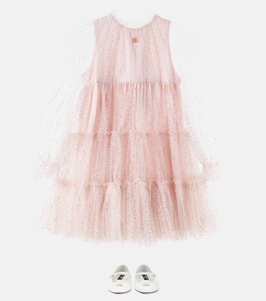 Verziertes Kleid aus Tüll | Dolce&Gabbana Kids