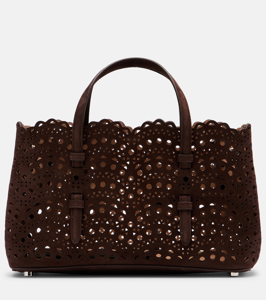 Mina 25 Vienne Wave Small suede tote bag | Alaïa