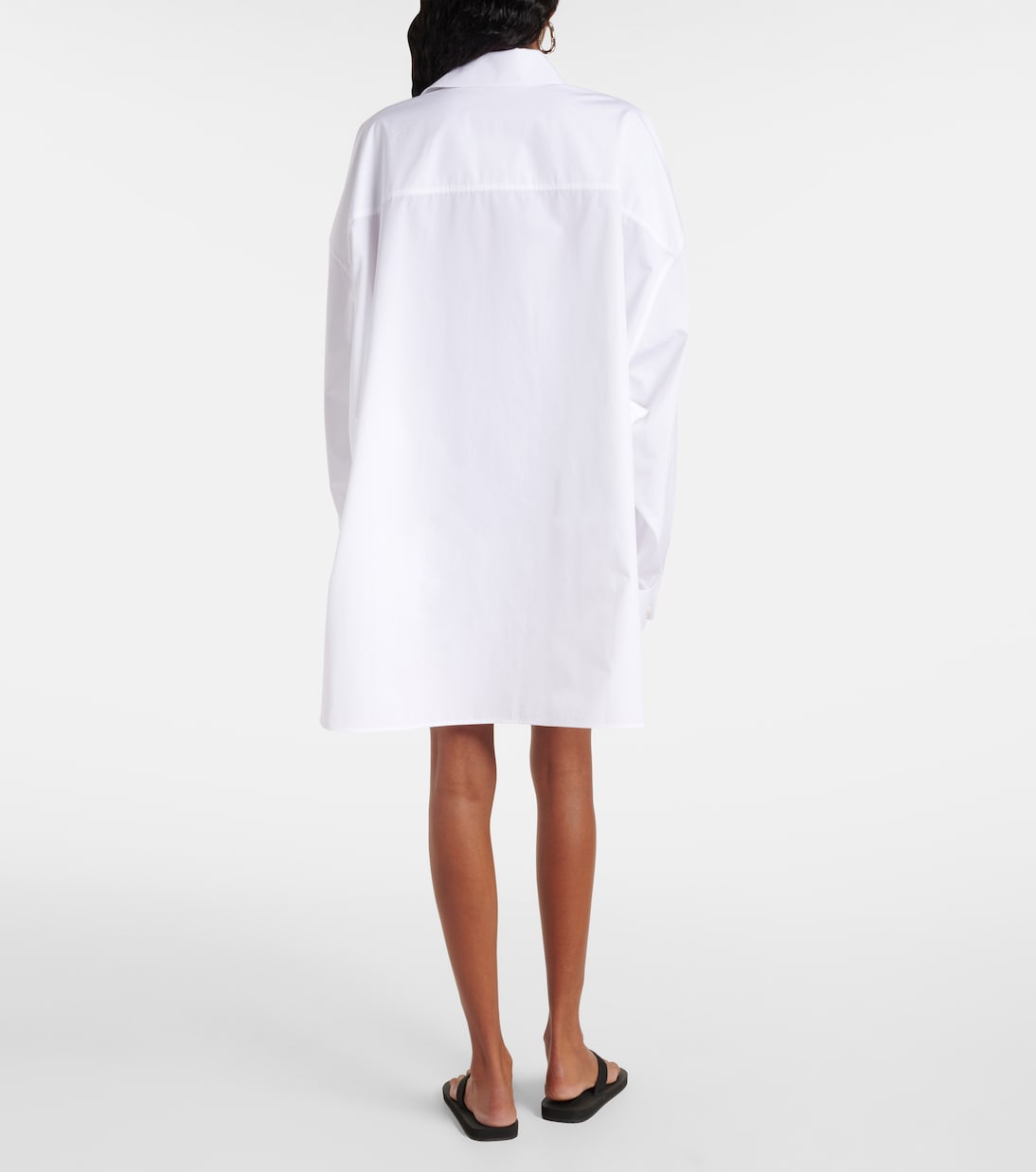 Hemdblusenkleid aus Baumwollpopeline | Wardrobe.NYC