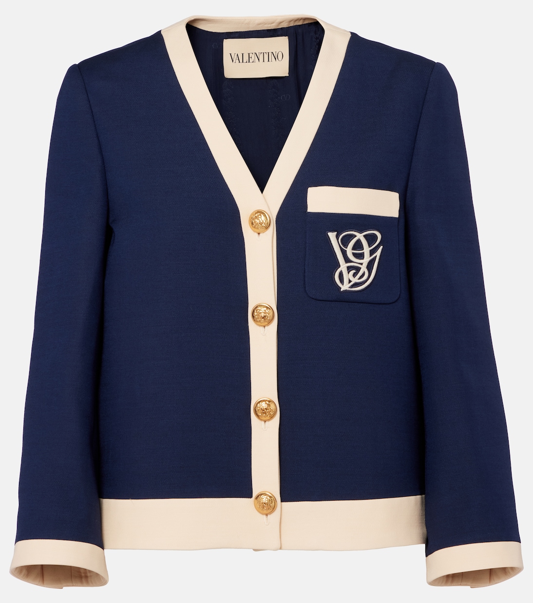 Chaqueta de lana y seda bordada | Valentino