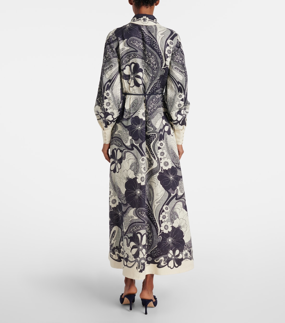 Mickey printed linen shirt dress | Alémais