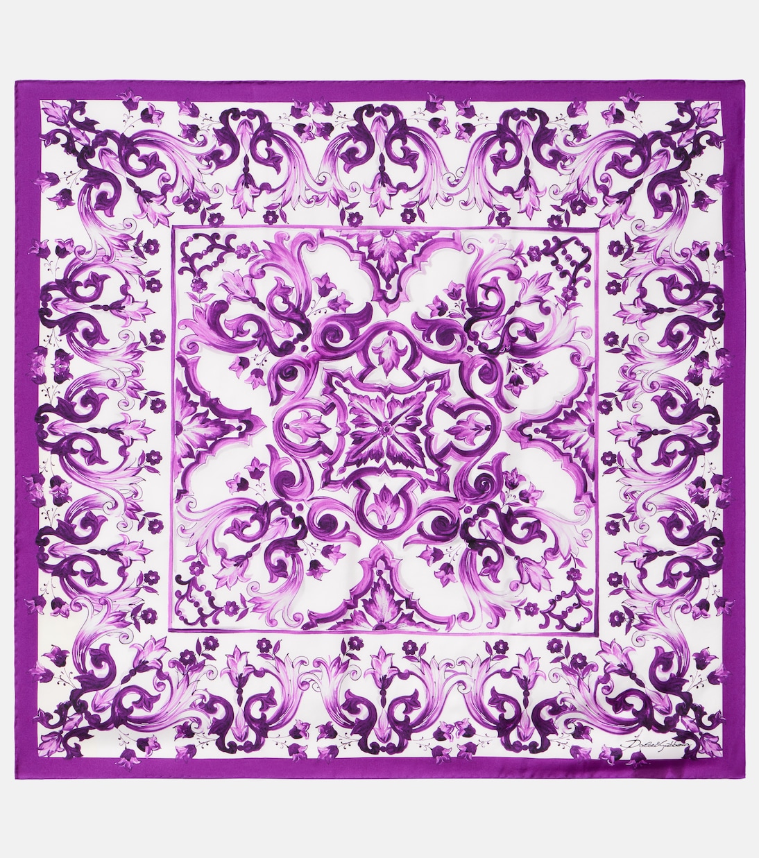 Majolica printed silk twill scarf | Dolce&Gabbana