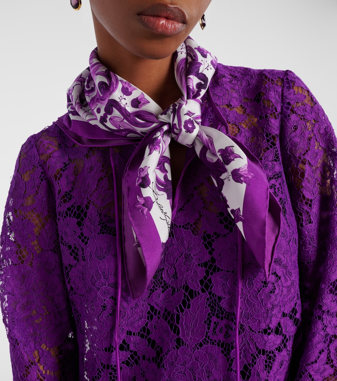 Majolica printed silk twill scarf | Dolce&Gabbana