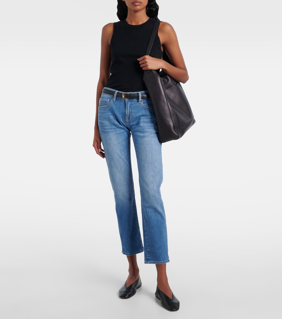 Jean slim Exboyfriend à taille mi-haute | AG Jeans