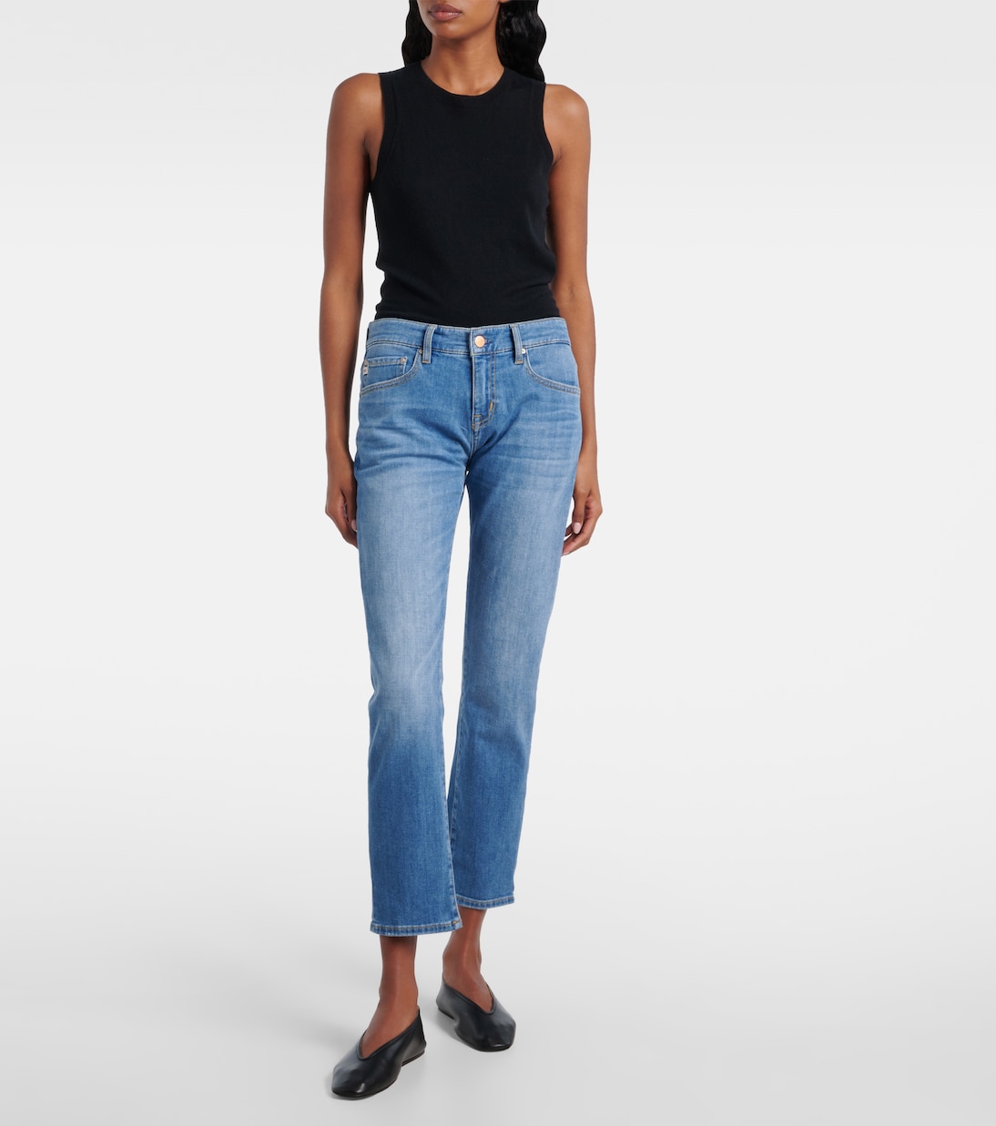 Jean slim Exboyfriend à taille mi-haute | AG Jeans
