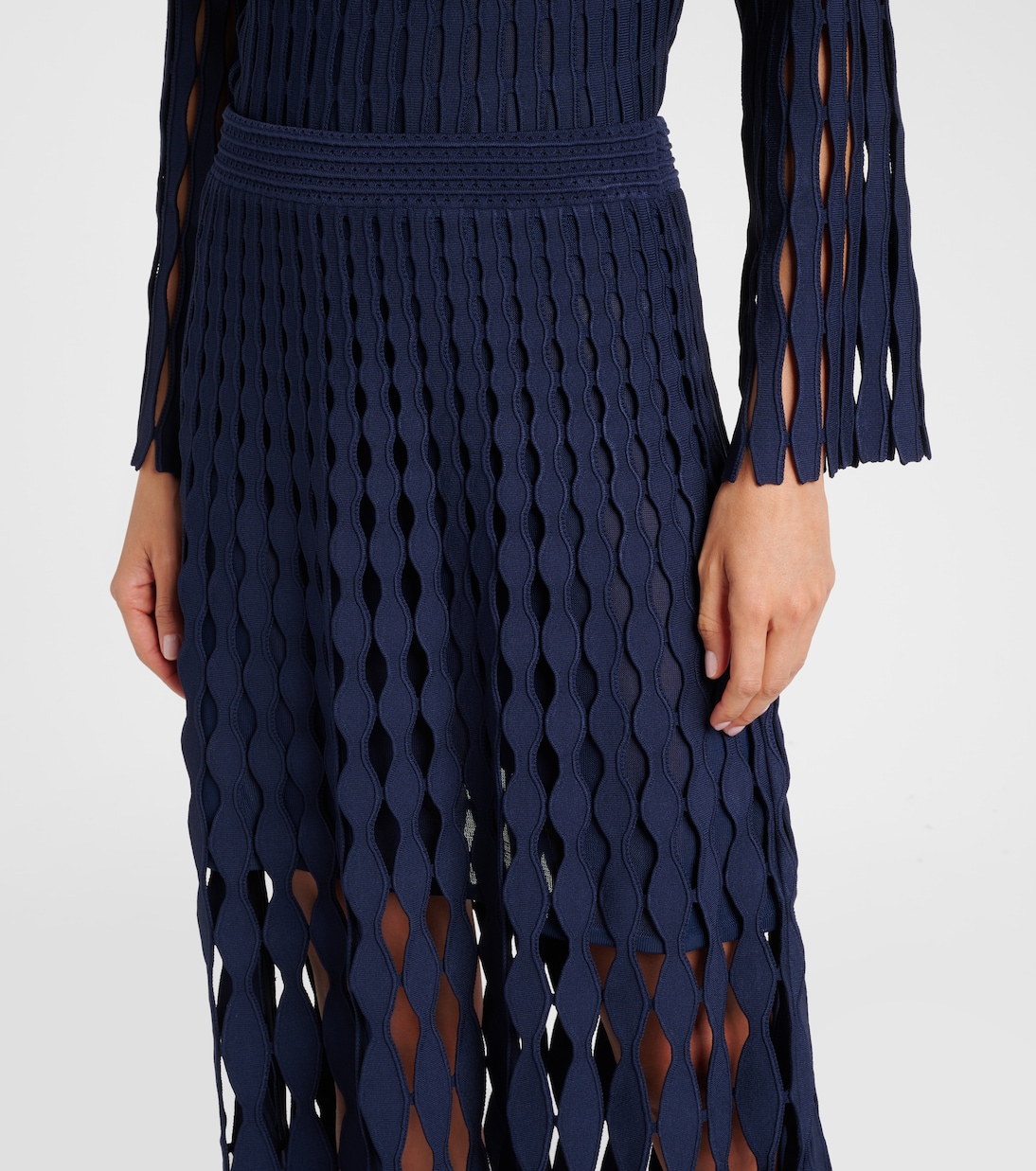 Wilma open-knit midi skirt | Simkhai