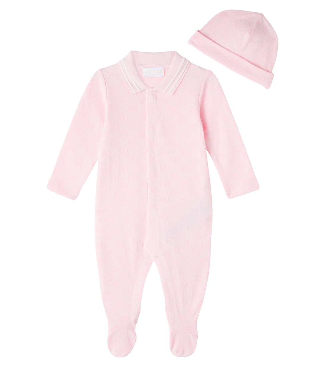Bebé - set de body y gorro de algodón con GG | Gucci Kids