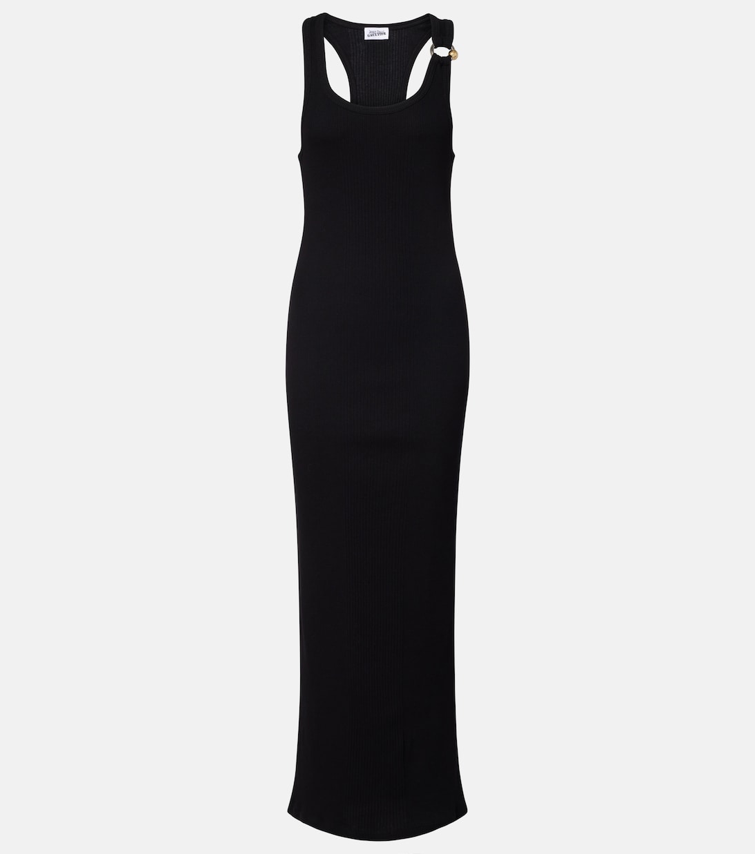 Piercing cotton jersey maxi dress | Jean Paul Gaultier