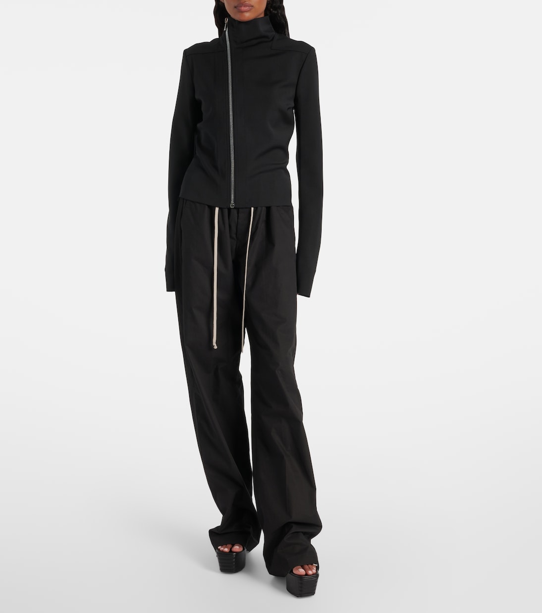 Gary cropped wool-blend jacket | Rick Owens