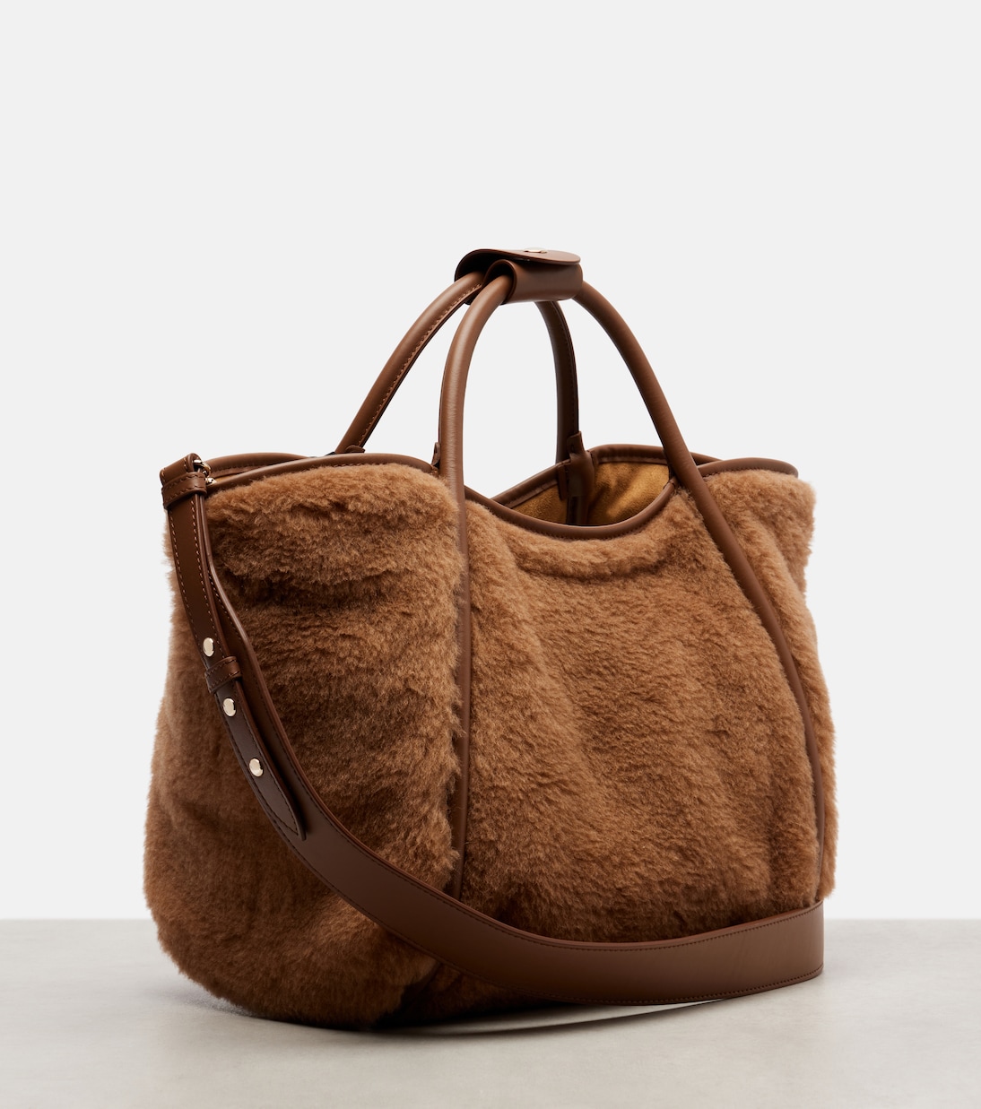 حقيبة يد من الألبكا والصوف والحرير Marine Small  | Max Mara