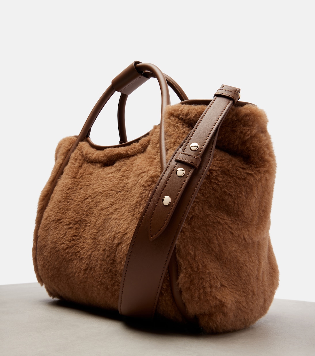 حقيبة يد من الألبكا والصوف والحرير Marine Small  | Max Mara