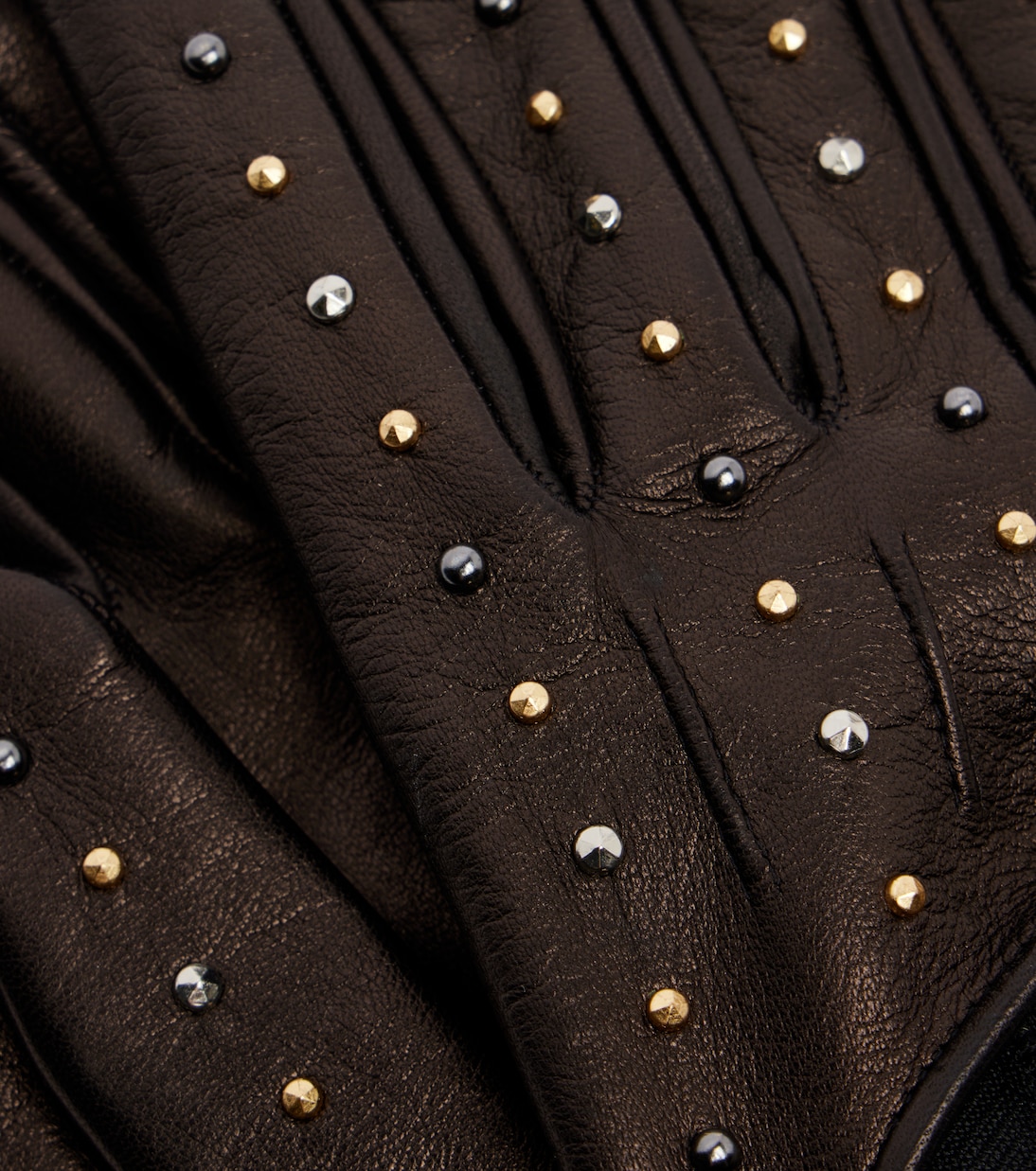 Verzierte Handschuhe aus Leder  | Versace