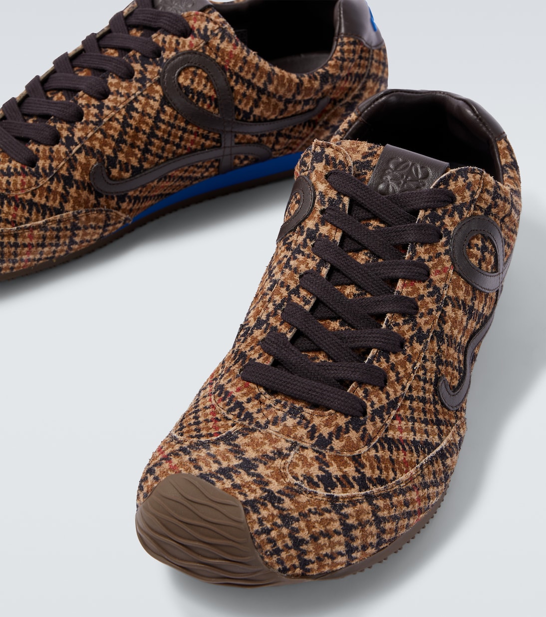 Flow Runner 2.0 checked suede sneakers | Loewe