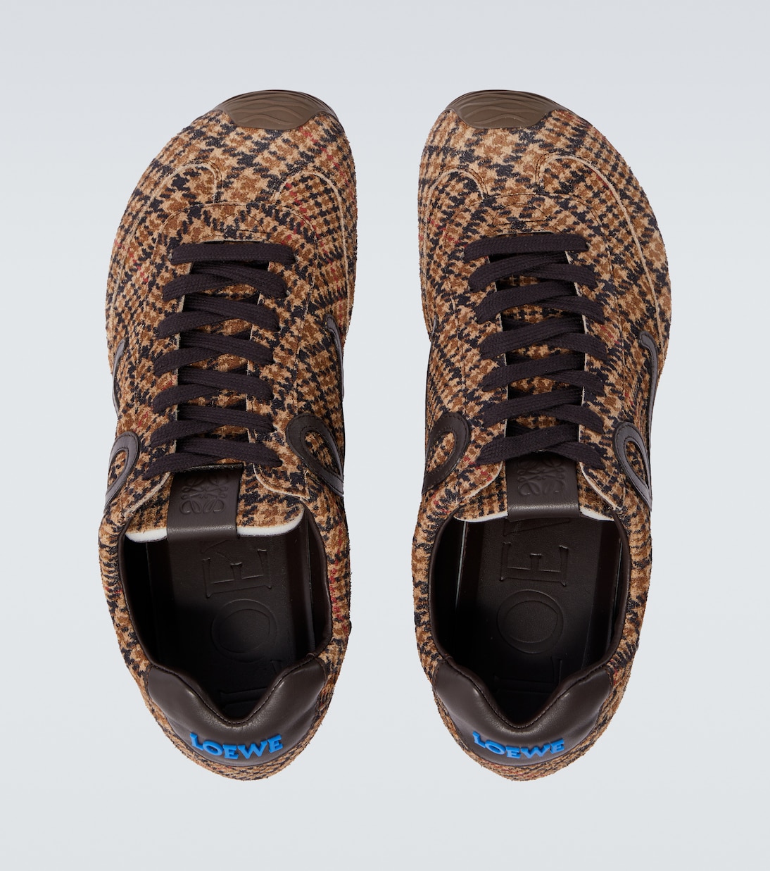 Flow Runner 2.0 checked suede sneakers | Loewe