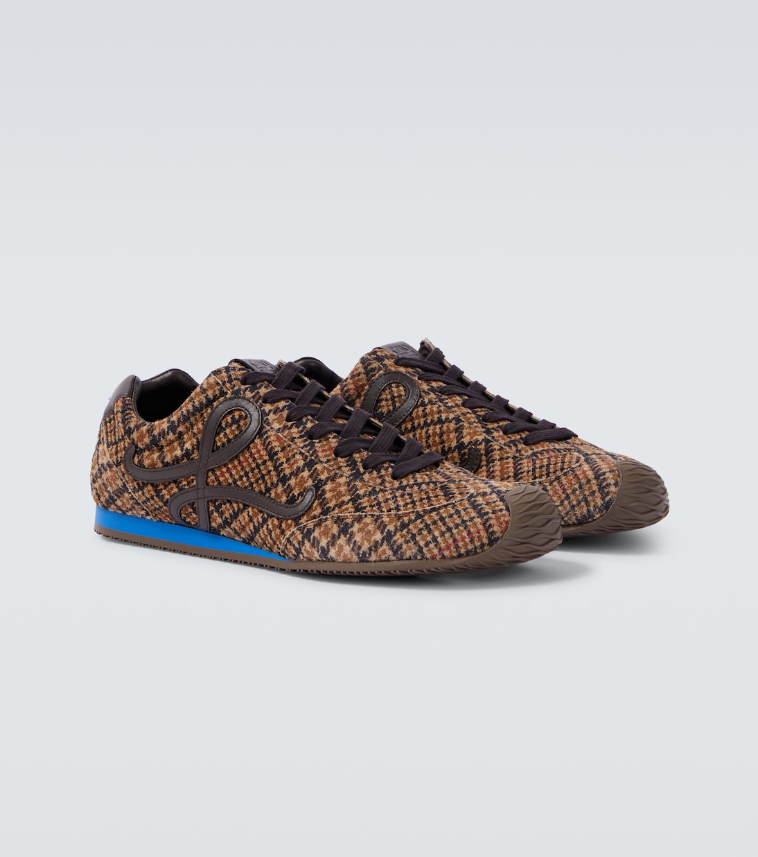 Flow Runner 2.0 checked suede sneakers | Loewe