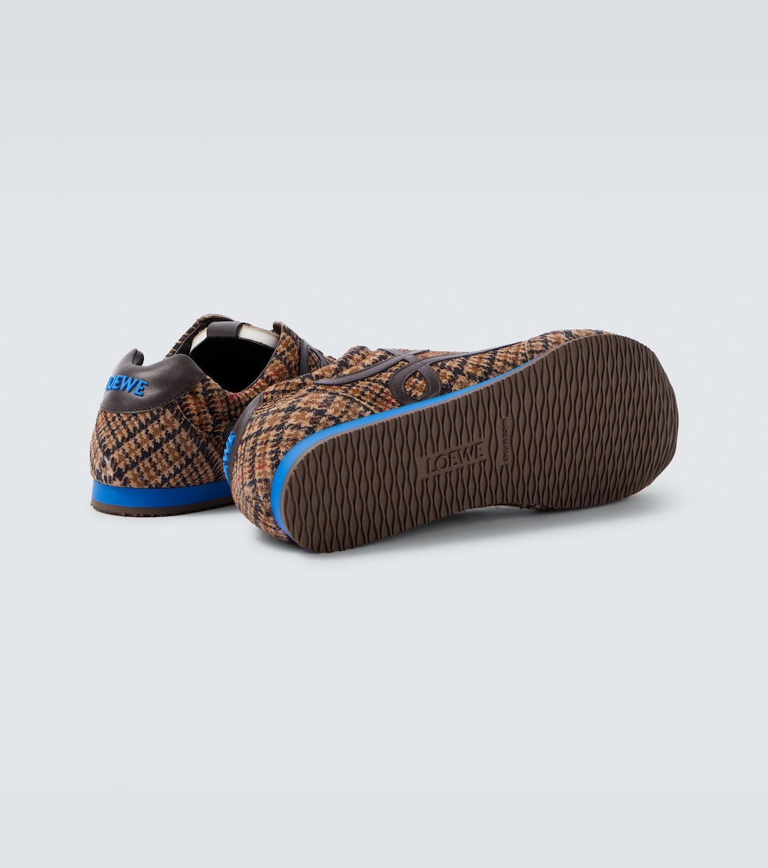 Flow Runner 2.0 checked suede sneakers | Loewe