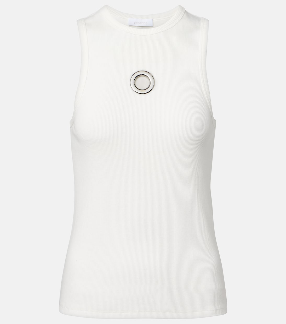 Embellished cotton-blend tank top | Rabanne
