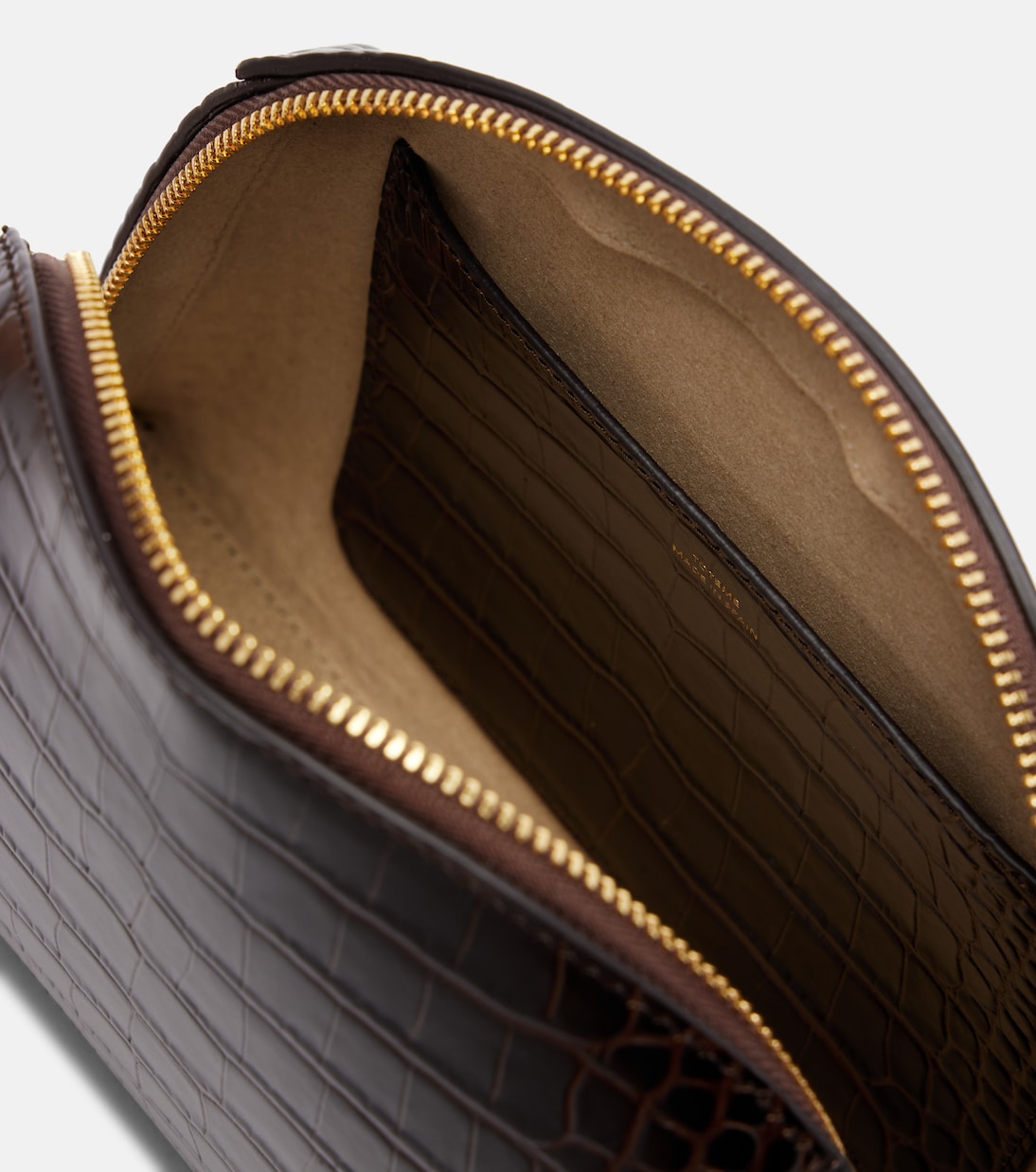 Small croc-effect leather pouch | Toteme