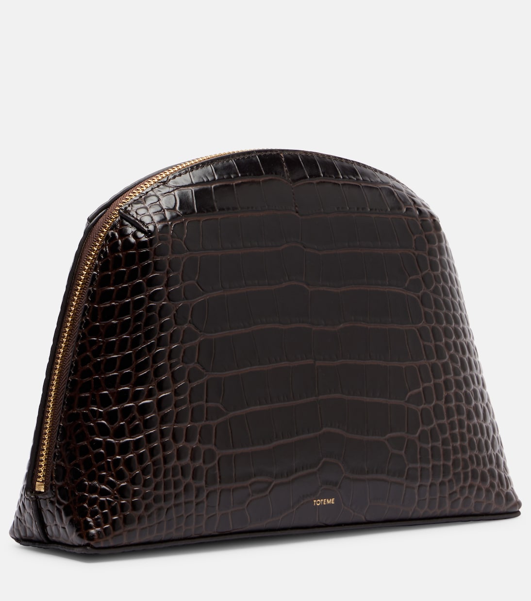 Small croc-effect leather pouch | Toteme