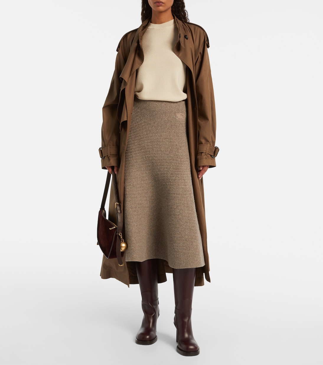 Midirock aus einem Wollgemisch | Burberry