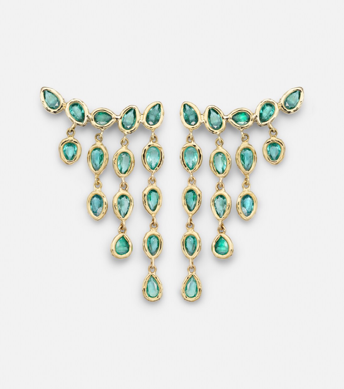 18kt gold earrings with emeralds | Octavia Elizabeth