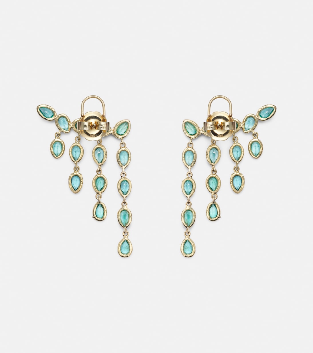 18kt gold earrings with emeralds | Octavia Elizabeth