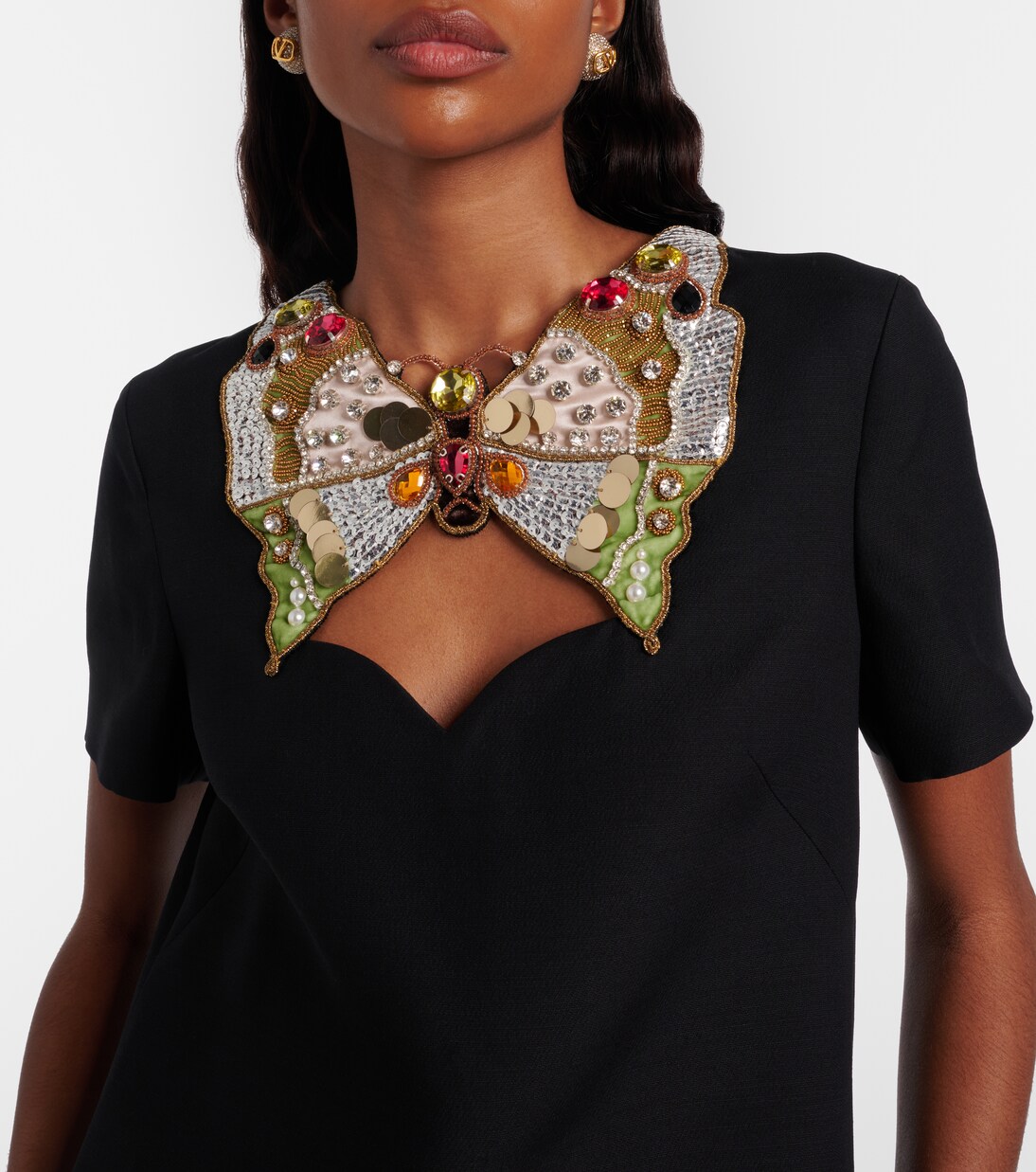 Embellished wool and silk minidress | Valentino