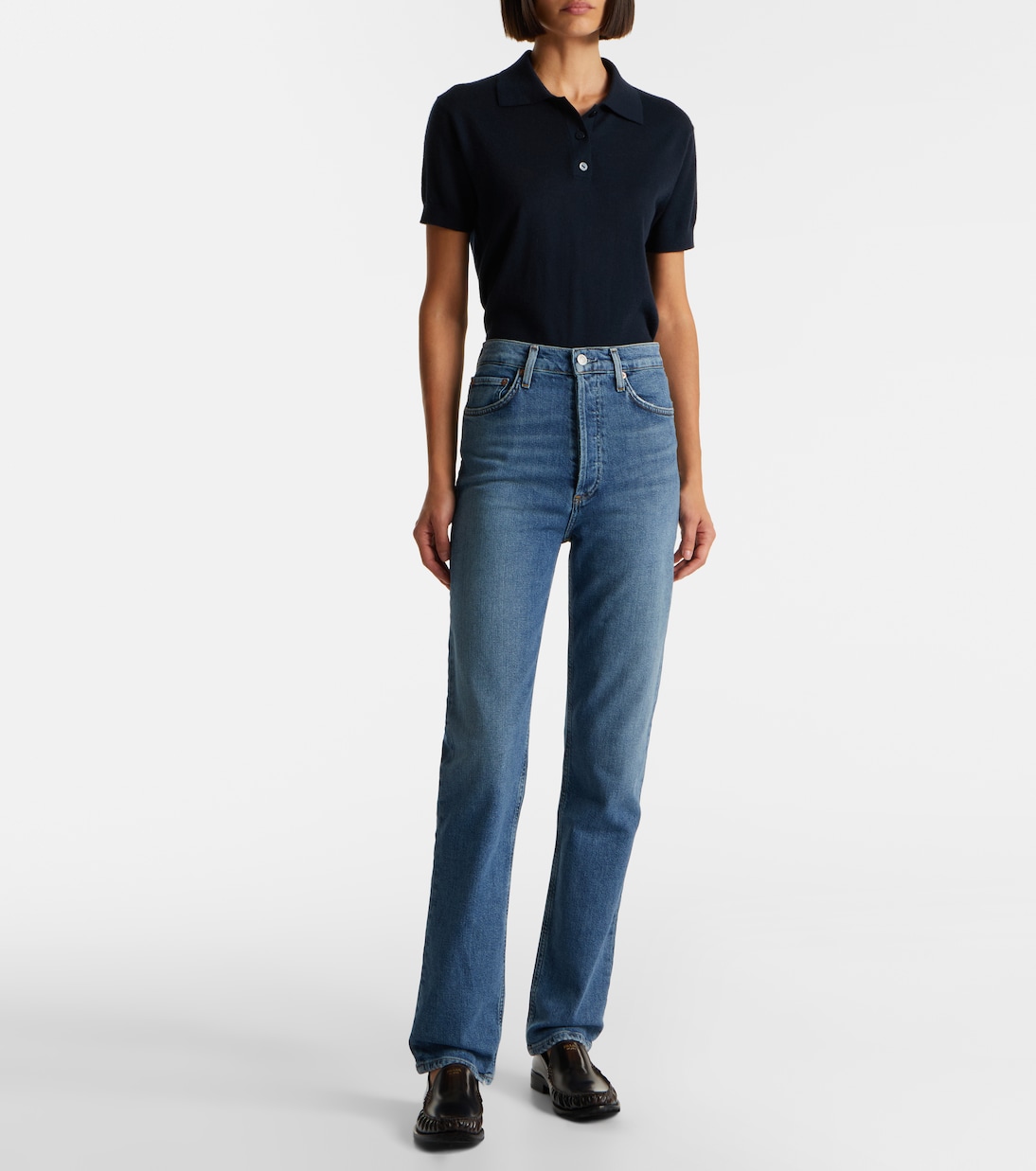 90's Pinch Waist high-rise straight jeans | Agolde