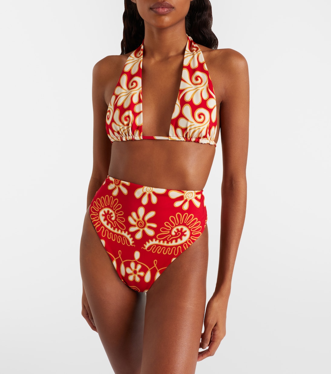 Priscilla printed bikini top | Cala de la Cruz