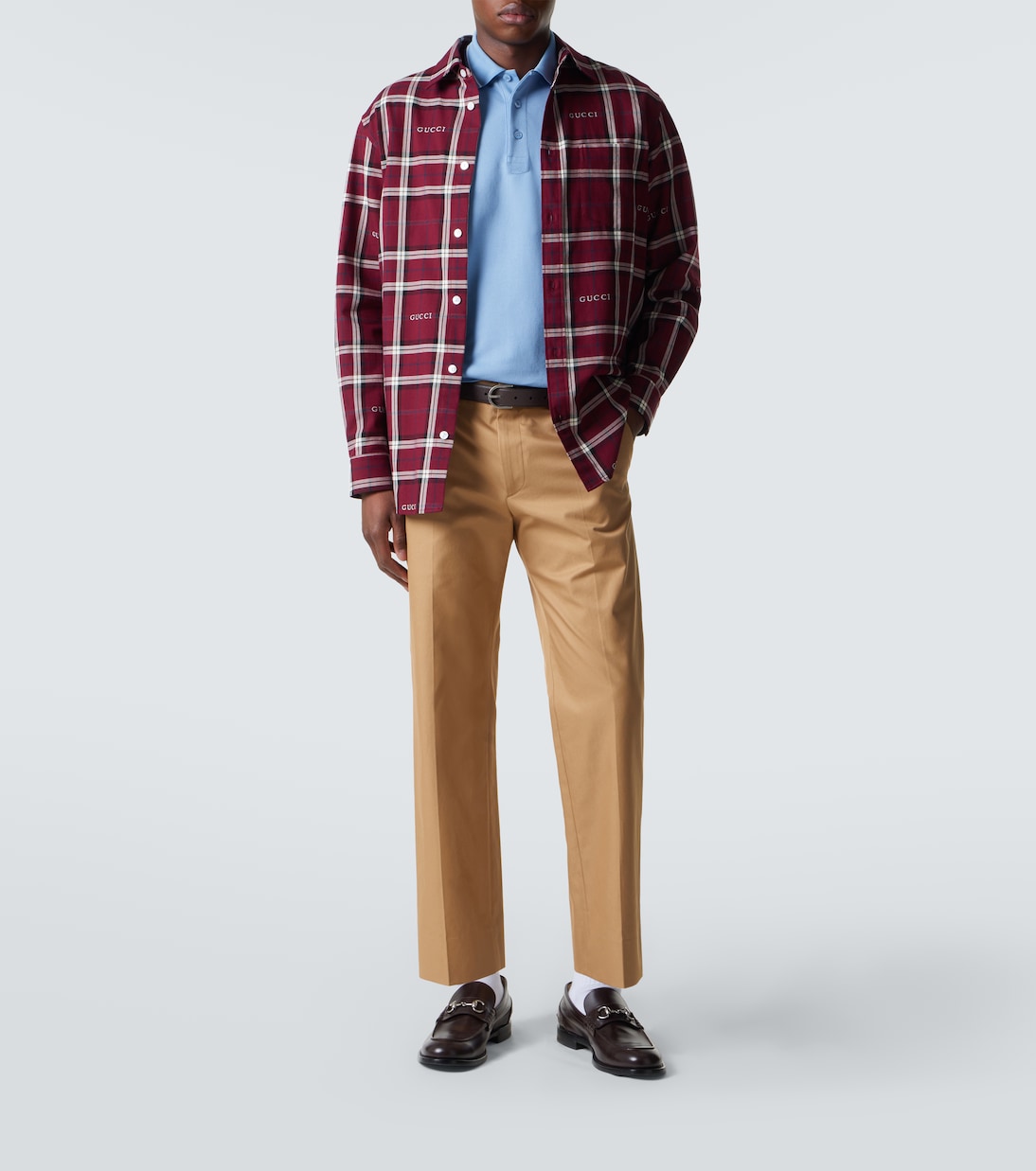 棉质混纺珠地布Polo衫  | Gucci