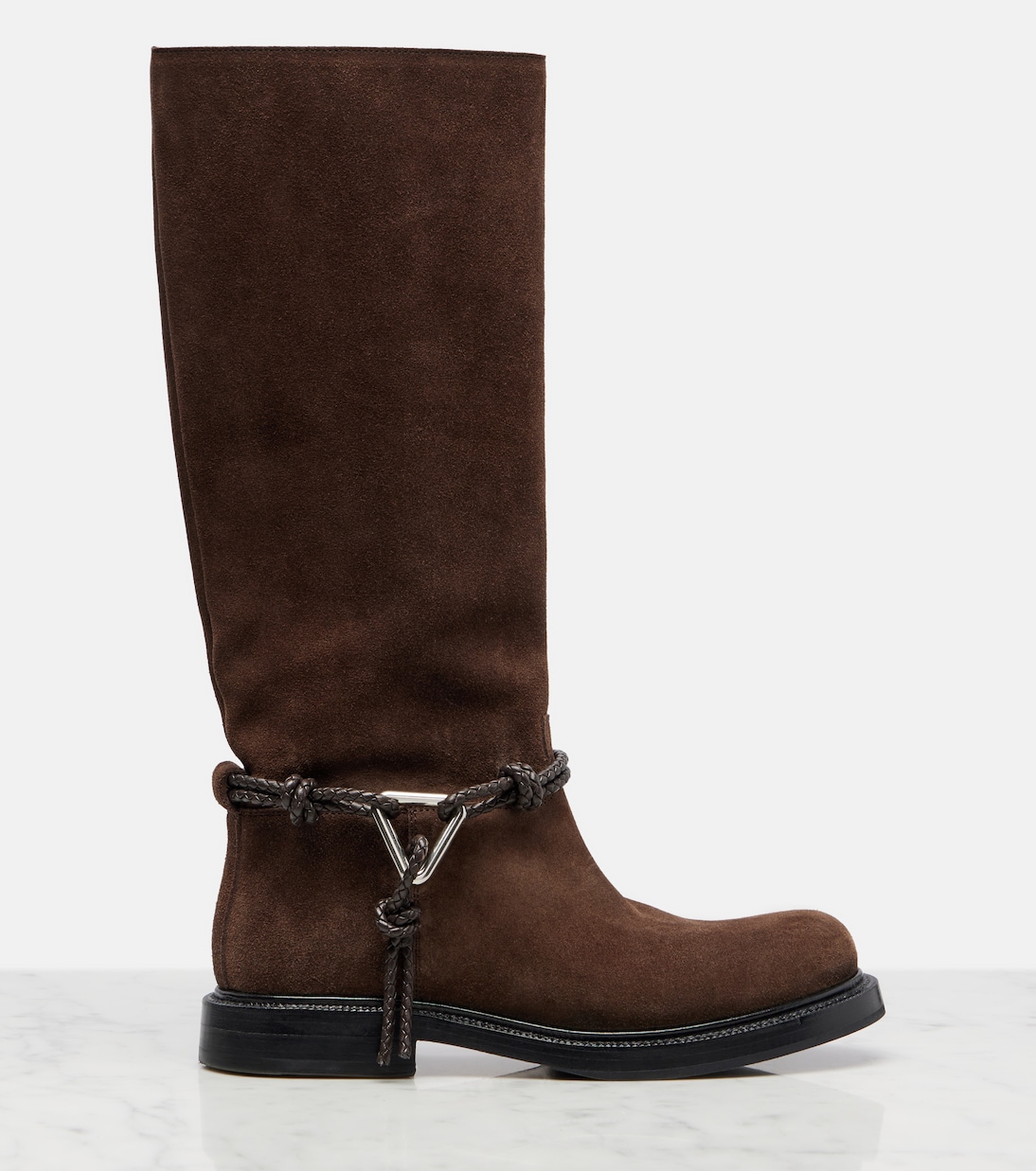 James Knot suede knee-high boots | Bottega Veneta