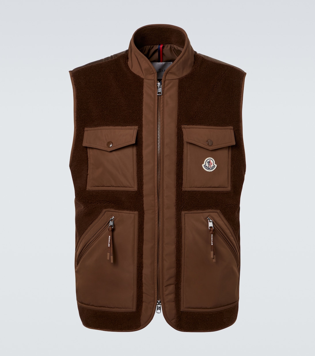 Karakai fleece-paneled down vest | Moncler