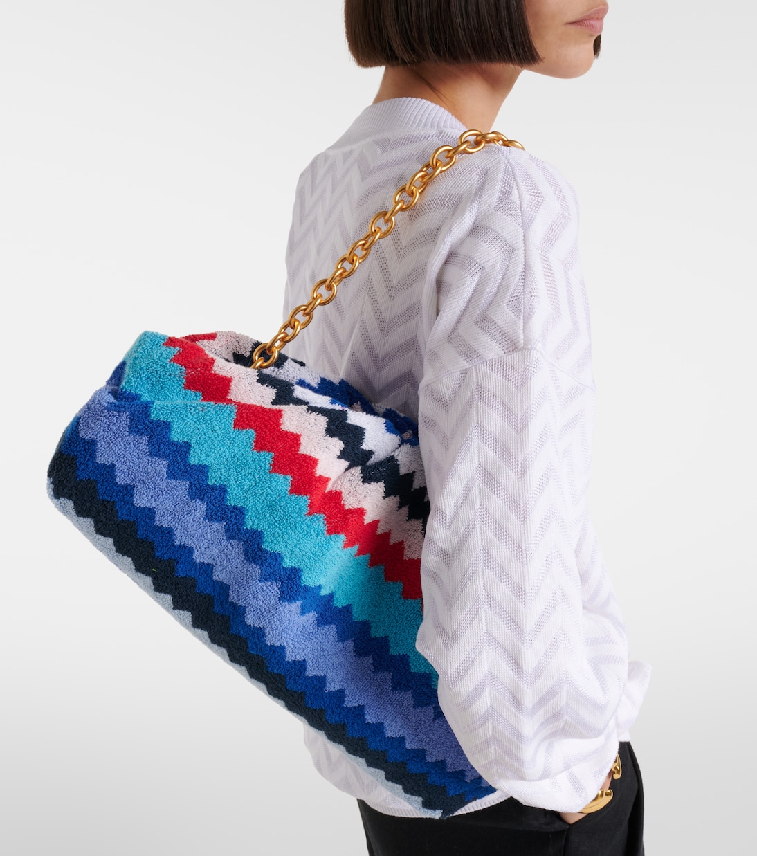 Zigzag terry clutch | Missoni