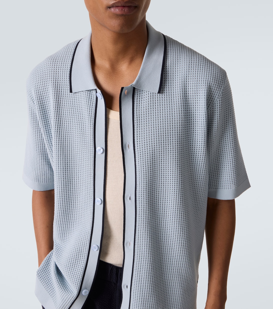 Roddy waffle-knit bowling shirt | Orlebar Brown