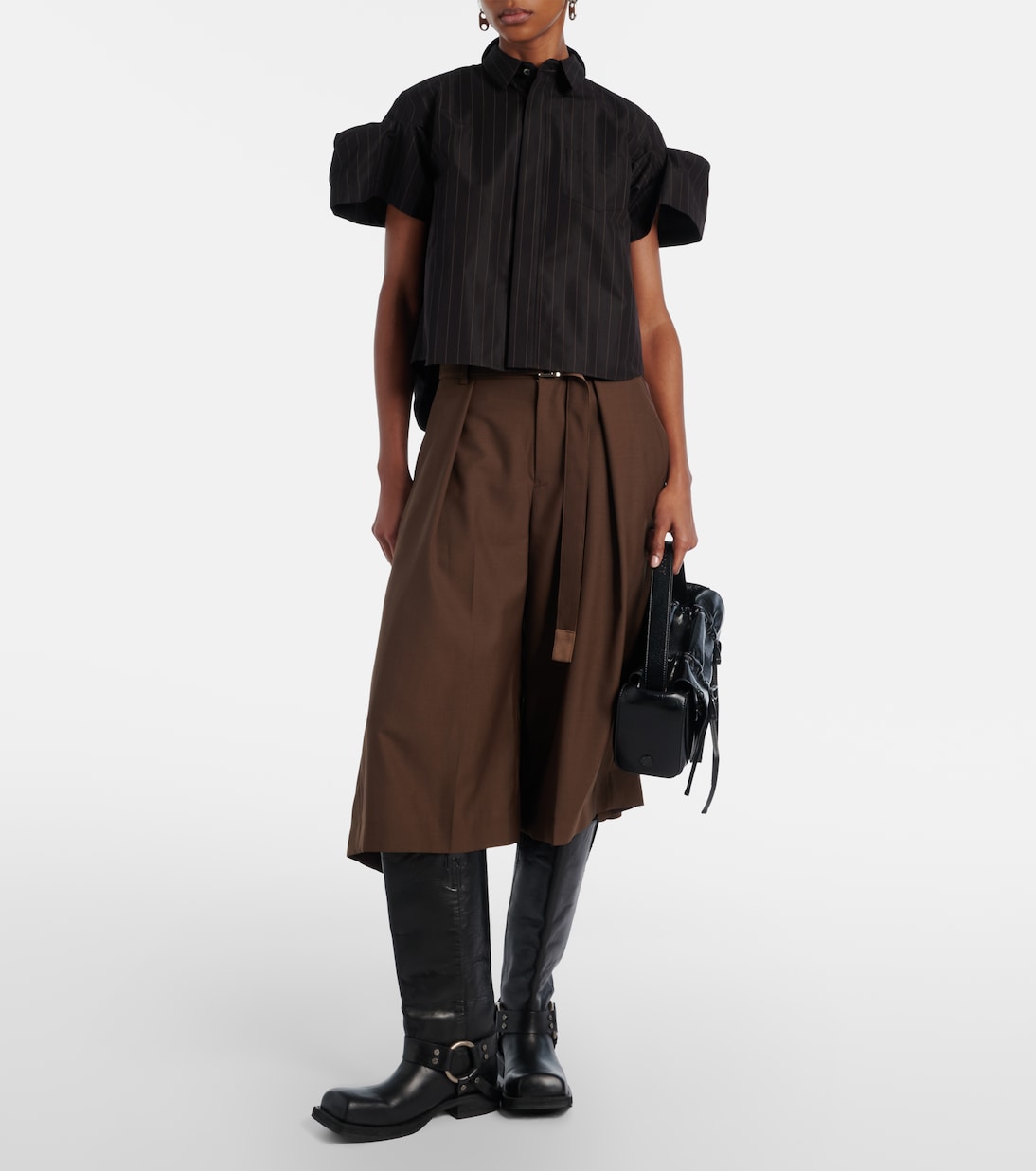 توب مخطّط من القطن المخلوط | Sacai