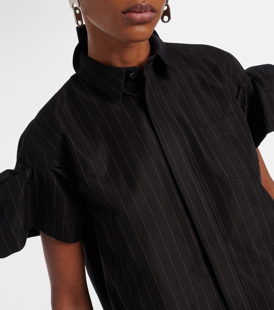 توب مخطّط من القطن المخلوط | Sacai