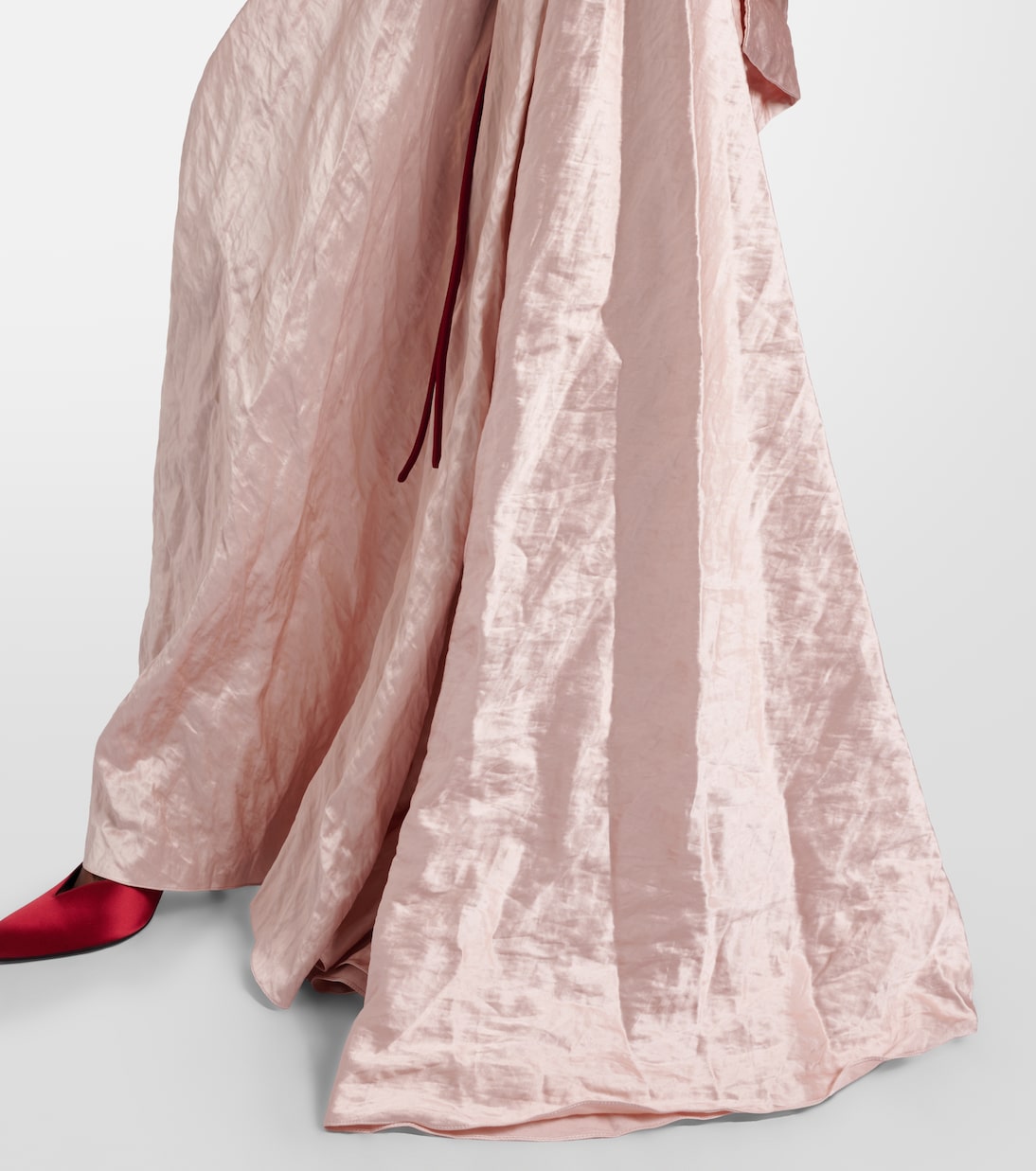 Floral-appliqué draped satin gown | Erdem