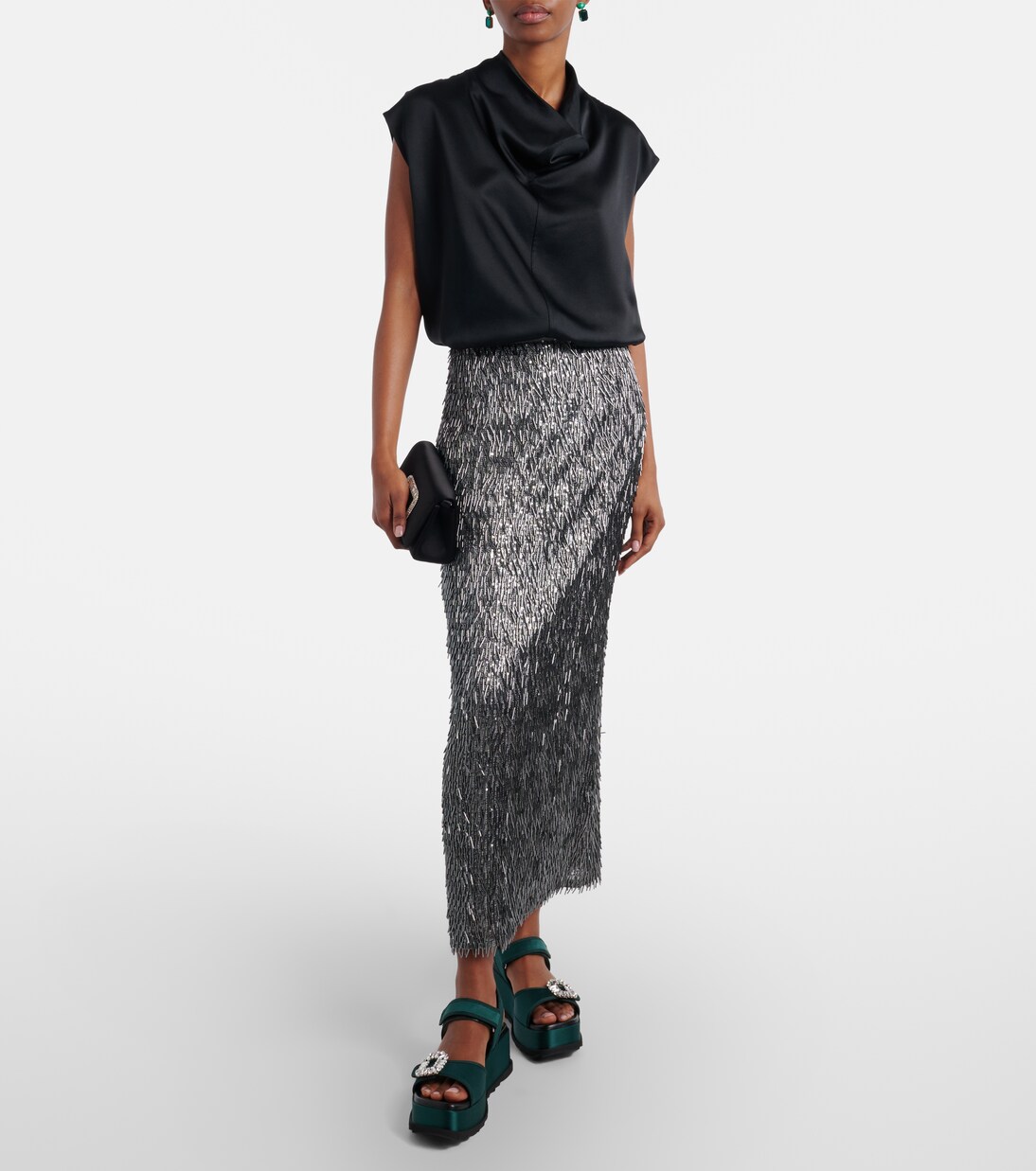 Slidy Viv' leather platform sandals | Roger Vivier