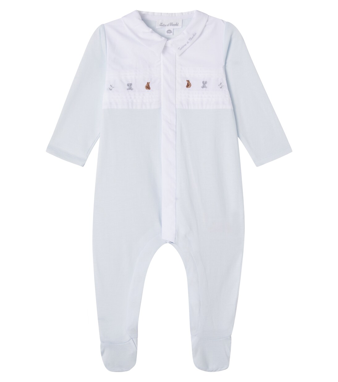 Baby embroidered cotton onesie | Tartine et Chocolat